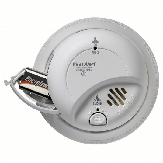 BRK SC9120B Carbon Monoxide and Smoke Alarm, Electrochemical, Ionization Sensor, 85 dB @ 10 ft Audible Alert - KVM Tools Inc.KV2FTP4