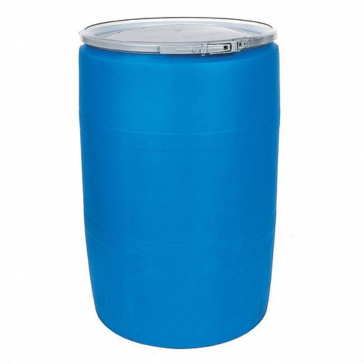 KVM Tools POLY55OHBLPC Open Head Transport Drum, Polyethylene, 55 gal, Unlined, Blue - KVM Tools Inc.KV2GTZ2