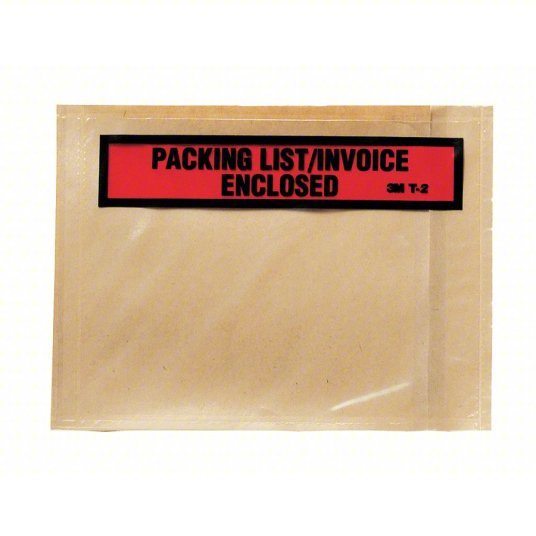 3M PLE-T2 Packing List Envelope, Clear, PK1000, Height: 6" - KVM Tools Inc.KV2JFH7