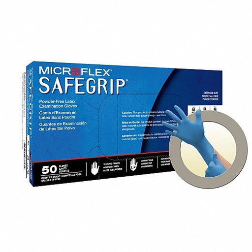 Microflex SG-375-XL Microflex Exam Gloves, Natural Rubber Latex, Powder-Free, XL (Size 10), Blue, 50 Pack - KVM Tools Inc.KV2TEN2