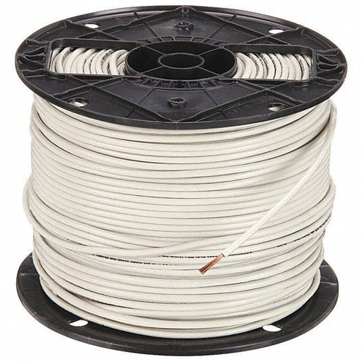 Southwire 22965801 Building Wire, THHN, 12 AWG, 500 ft, White, Nylon Jacket, PVC Insulation - KVM Tools Inc.KV2W284