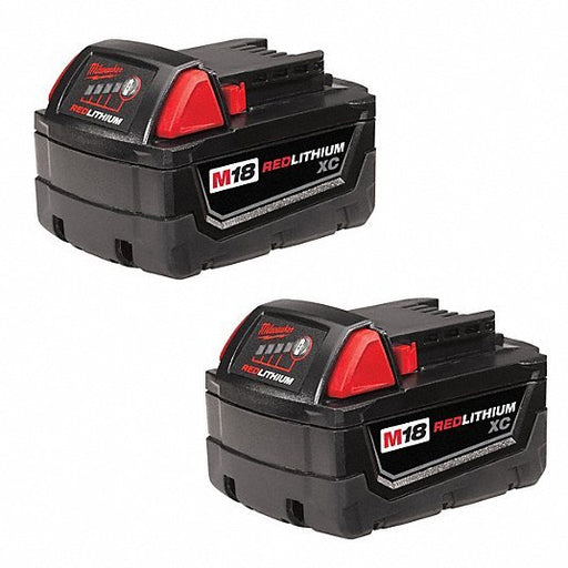 Milwaukee 48-11-1822 M18 18V REDLITHIUM Lithium-Ion XC Extended Capacity XC 3.0 Ah Battery 2-Pack - KVM Tools Inc.KV38D762