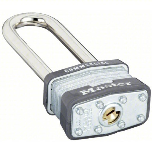 Master Lock 1TRILJCOM Padlocks, Keyed Alike, Long Shackle, Rectangular Steel Body, Steel Shackle, 3/4 in W - KVM Tools Inc.KV3HUJ4