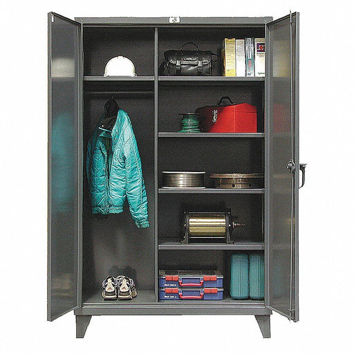 Strong Hold 56-W-245 12 ga. ga. Steel Storage Cabinet, 60 in W, 78 in H, Stationary - KVM Tools Inc.KV3THP9