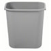 Rubbermaid FG295600GRAY Rectangular Wastebasket, 7 gal, LLDPE, Open Top, Plastic, Gray - KVM Tools Inc.KV3U634