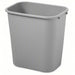 Rubbermaid FG295600GRAY Rectangular Wastebasket, 7 gal, LLDPE, Open Top, Plastic, Gray - KVM Tools Inc.KV3U634