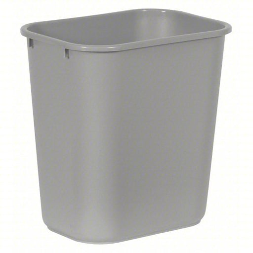 Rubbermaid FG295600GRAY Rectangular Wastebasket, 7 gal, LLDPE, Open Top, Plastic, Gray - KVM Tools Inc.KV3U634