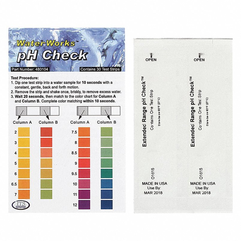 Industrial Test Systems 480104 Test Strips, pH, 2-12, PK30