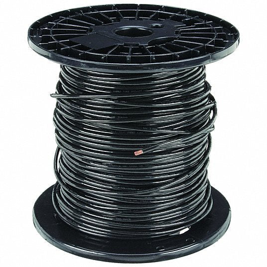 Southwire 20493301 Building Wire, THHN, 6 AWG, 500 ft, Black, Nylon Jacket, PVC Insulation - KVM Tools Inc.KV3ZK49