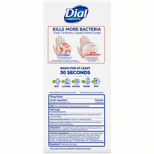 Dial 02934 Foam, 7.5 oz, Pump Bottle, Fresh Pear Fragrance, Antibacterial, 8 PK - KVM Tools Inc.KV41D347