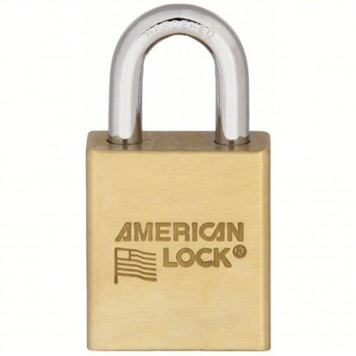 American Lock A3900SWO Padlock, Coreless, Standard Shackle, Rectangular Brass Body, Boron Shackle, 3/4 in W - KVM Tools Inc.KV430J31