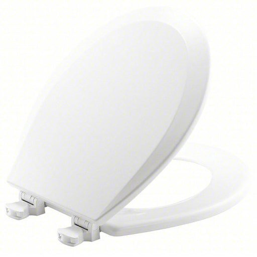 Bemis 500EC-000 Toilet Seat White, Plastic, External Check Hinge, 2 in Seat Ht, 16 7/8 in Bolt to Seat Front - KVM Tools Inc.KV45ND60