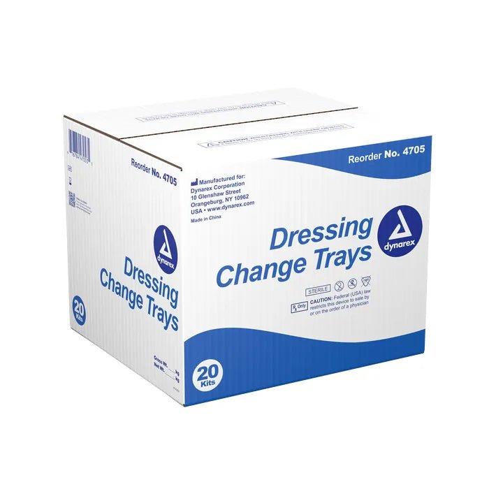 Dynarex 4705 Unitized Sterile Dressing Change Kit, Polyethylene PK20 - KVM Tools Inc.KV36PV19