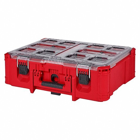 Milwaukee 48-22-8432 Deep Compartment Box with 2 compartments, Plastic, 7.0 in H x 19.7 in W - KVM Tools Inc.KV793NG9