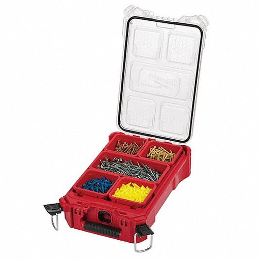 Milwaukee 48-22-8435 Tool Case 9 7/8 in Wd, 15 1/4 in Dp, 4 5/8 in Ht, Plastic, 5 Compartments, Red - KVM Tools Inc.KV488A60