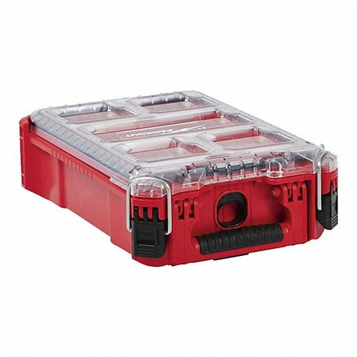 Milwaukee 48-22-8435 Tool Case 9 7/8 in Wd, 15 1/4 in Dp, 4 5/8 in Ht, Plastic, 5 Compartments, Red - KVM Tools Inc.KV488A60