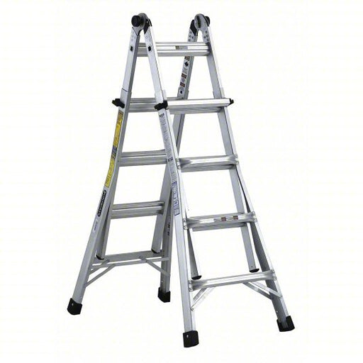 Louisville L-2098-17 Multipurpose Ladder, Extension, Scaffold, Staircase, Stepladder Configuration, 15 ft, Aluminum - KVM Tools Inc.KV48RT33