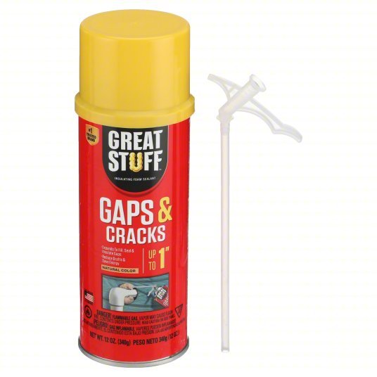 Great Stuff 00157901 Insulating Spray Foam Sealant Straw Grade, Cream, 12 oz Container Size, Aerosol Can - KVM Tools Inc.KV48WK15