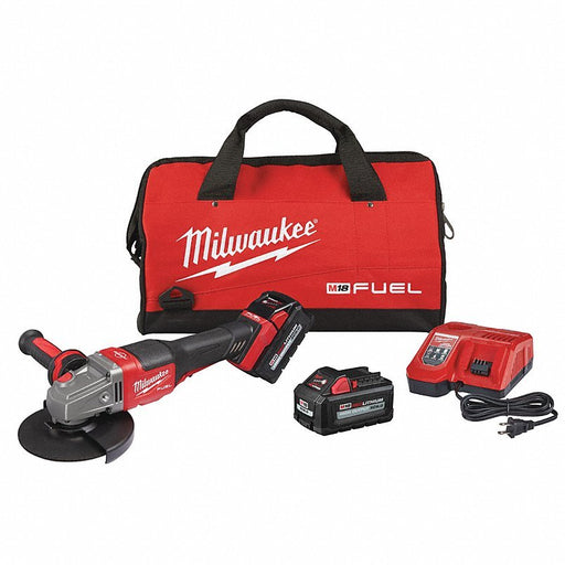 Milwaukee 2980-22 Angle Grinder Kit 6 in Wheel Dia, Paddle, without Lock-On, Brushless Motor, (2) 6.0 Ah, 18V DC - KVM Tools Inc.KV494F33