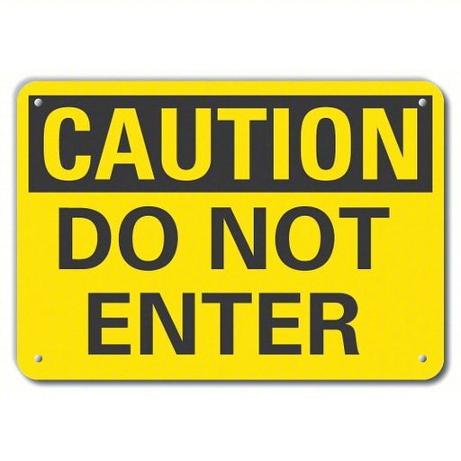 Lyle LCU3-0215-RA_14x10 Caution Sign, 10 in H, 14 in W, Aluminum, Horizontal Rectangle, English - KVM Tools Inc.KV49VL58