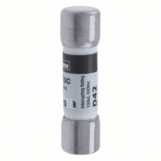 Bussmann KTK-10 Fuse 10A Amps, 600V AC, 100kA at 600V AC, 1-1/2 in L x 13/32 in dia Fuse Size - KVM Tools Inc.KV4XC42