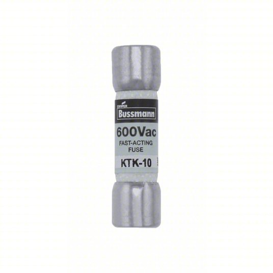 Bussmann KTK-10 Fuse 10A Amps, 600V AC, 100kA at 600V AC, 1-1/2 in L x 13/32 in dia Fuse Size - KVM Tools Inc.KV4XC42