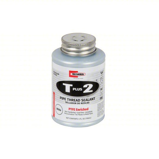 Rectorseal 23631 Pipe Thread Sealant T Plus 2, 4.8 fl oz, Brush-Top Can, White - KVM Tools Inc.KV4YRW5