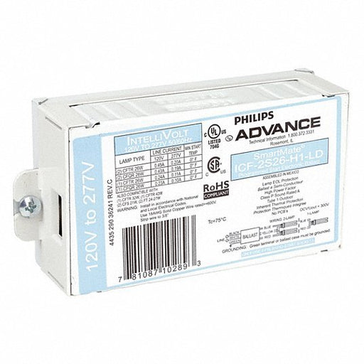 Advance ICF-2S26-H1-LD-K CFL Ballast, Electronic, 54W, 120/277V - KVM Tools Inc.