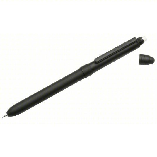 Ability One 7520-01-646-1095 Black/Red, 0.8 mm Pen Tip, Retractable, Brass, Stylus On Top of The Eraser Cap, Black - KVM Tools Inc.KV52WX50