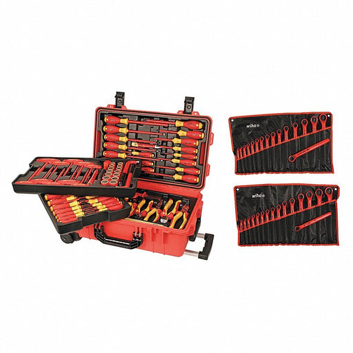 Wiha Tools 32801 Master Tool Set Insulated, 111 Total Pcs, Rolling Tool Case - KVM Tools Inc.KV53KG78