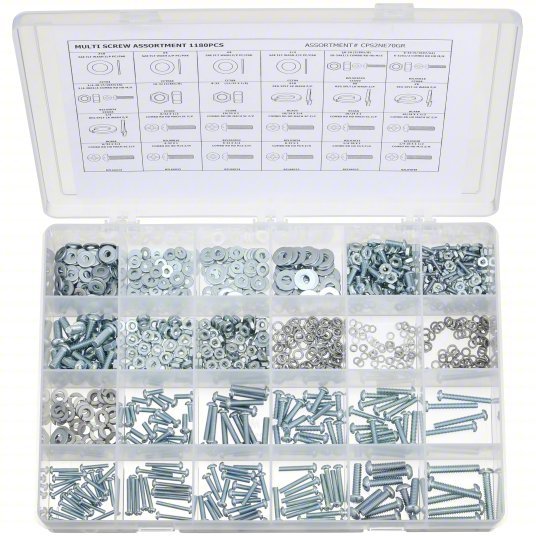 KVM Tools CPS2NE70GR Machine Screw, Nut and Washer Assortment - KVM Tools Inc.KV53WR36