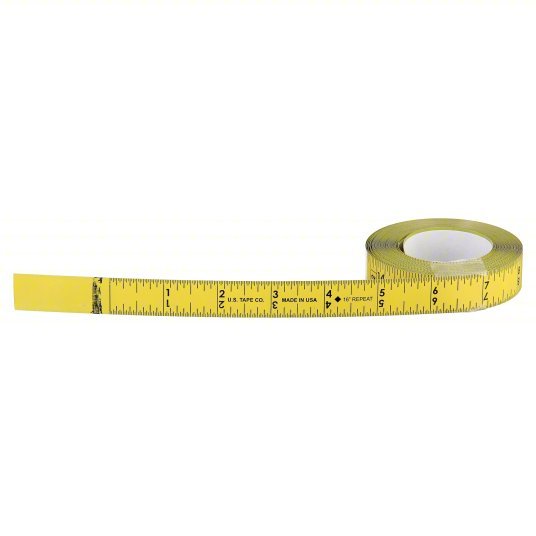 US Tape 50011 Adhesive Backed Tape Measure SAE, Decimal, Left to Right