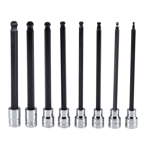 Icon 56584/S2BHLM-8 3/8 in. Drive Metric Professional Long Ball Hex Bit Socket Set, 8 Piece - KVM Tools Inc.KVHF56584