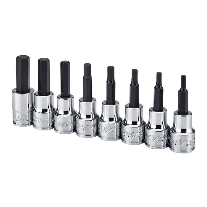 Icon 56588/S2HS-8 3/8 in. Drive SAE Professional Hex Bit Socket Set, 8 Piece - KVM Tools Inc.KVHF56588