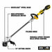 DeWalt DCST922P1 Cordless String Trimmer Kit, 50In Shaft L - KVM Tools Inc.KV56DK68