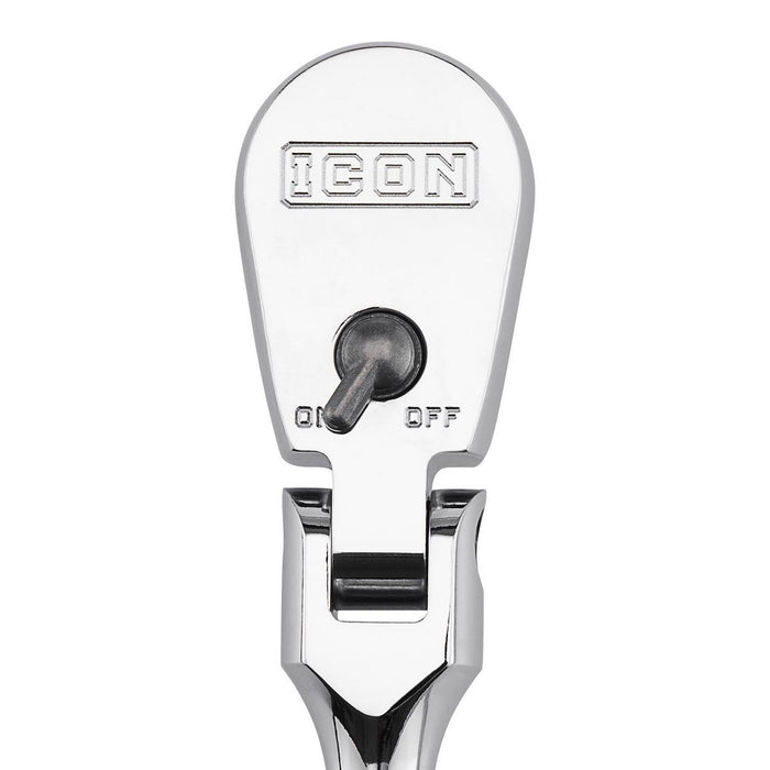 Icon 58592/R2FG 3/8 in. Drive Professional Flex Head Ratchet with Comfort Grip - KVM Tools Inc.KVHF58592