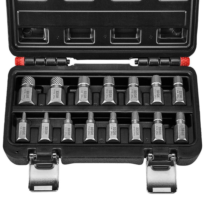 Icon 59194 Multi-Spline Screw Extractor Set, 15-Piece - KVM Tools Inc.KVHF59194