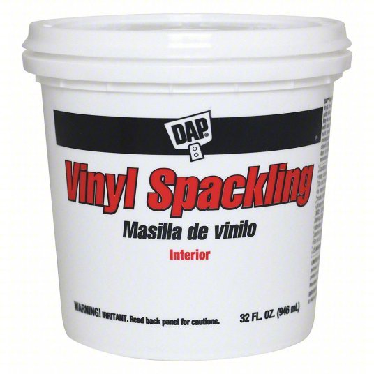 DAP 12132 Spackle Vinyl Spackling, 32 oz Container Size, Pail, White - KVM Tools Inc.KV5E110