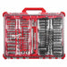 Milwaukee 48-22-9486 Ratchet & Socket Set, 1/4 in, 3/8 in Drive Size, 90 Geared Teeth, Metric, SAE, 106-Piece - KVM Tools Inc.KV60RK08