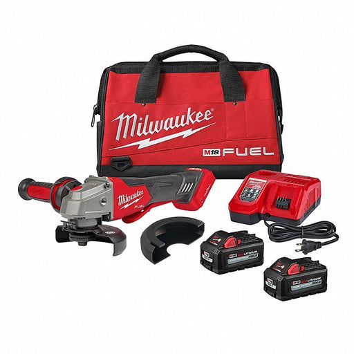 Milwaukee 2882-22 Angle Grinder Kit 4 1/2 in_5 in Wheel Dia, Paddle, without Lock-On, Brushless Motor, (2) 6 Ah - KVM Tools Inc.KV61UU42