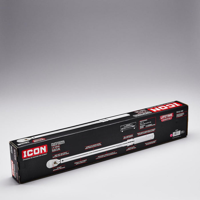 Icon 64064 1/2 in. Drive, 50-250 ft. lb. Professional Click Torque Wrench - KVM Tools Inc.KVHF64064