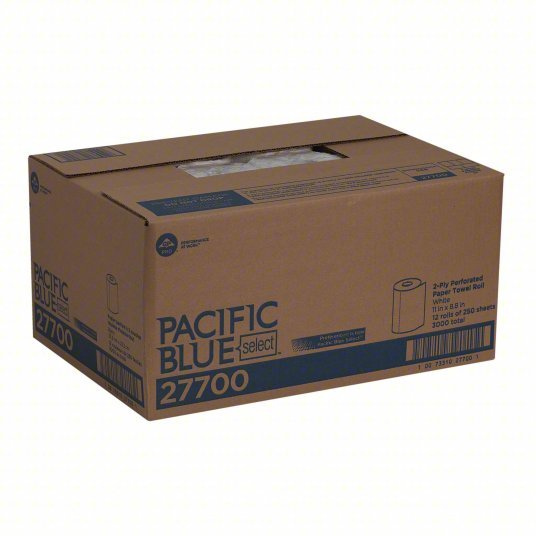 Georgia-Pacific 27700 Blue Select Perforated Roll Paper Towels 230 ft, White, 12 PK - KVM Tools Inc.KV6RA70