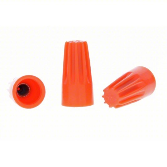 Ideal 30-073 Twist On Wire Connector Orange, 22 AWG – 14 AWG Twist-On Wire Size Ranges, 100 PK - KVM Tools Inc.KV6YH36