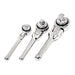 Pittsburgh 70170 Flex-Head Stubby Ratchet Set, 3-Piece - KVM Tools Inc.KVHF70170