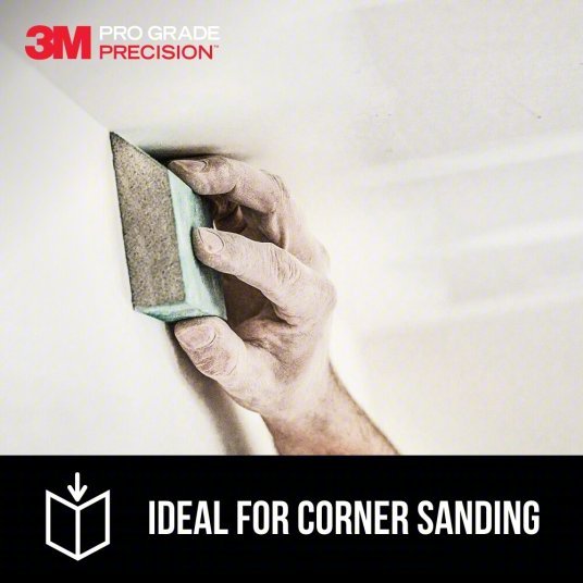 3M 30904FPSA Sanding Sponge, Fine, 4 1/2"L, 2 1/2"W PK12 - KVM Tools Inc.KV804CT0