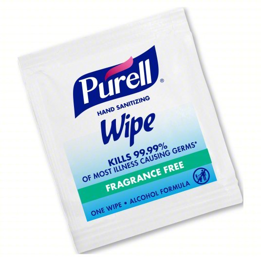 Purrell 9022-10 Hand Sanitizer Wipes Packet, 100 Wipes per Container, Alcohol - KVM Tools Inc.KV1PKR5