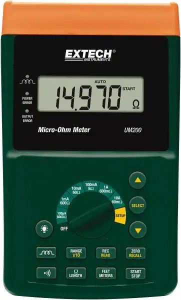 Extech UM200 Micro Ohm Meter, 60m Ohms-6000 Ohms - KVM Tools Inc.KV91389213