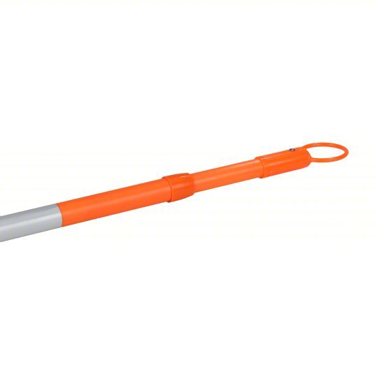 KVM Tools KV9XPY3 Telescoping Traffic Cone Bar, ABS, 2 in Dia, 62-1/4 in to 104-3/4 in L, Orange - KVM Tools Inc.KV9XPY3