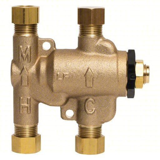 Watts 3/8 LFUSG-B M3 Thermostatic Mixing Valve Lead Free Brass, 3/8 in Inlet Size, Compression Inlet - KVM Tools Inc.KV806KT5